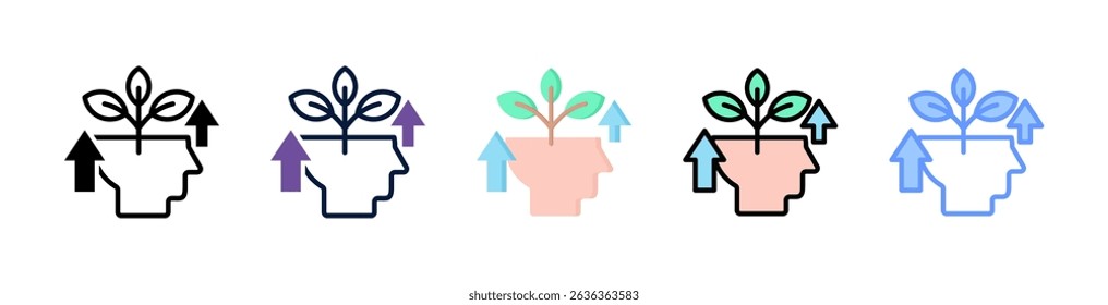 Growth Mindset Icon Element For Design And Vector