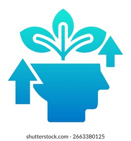 Wuchs-Mindset-Symbolelement für Design und Vektor
