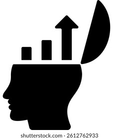 Growth Mindset Icon Glyph Vector Illustration
