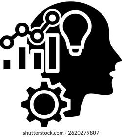 Growth Mindset Icon Glyph Vector Illustration