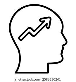 Growth Mindset icon line vector illustration
