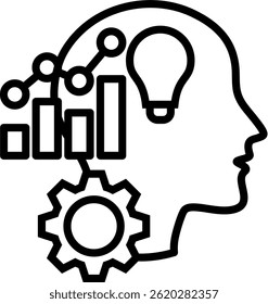 Growth Mindset Icon Line Vector Illustration