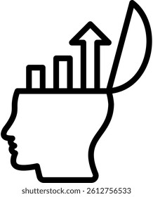 Growth Mindset Icon Outline Vector Illustration