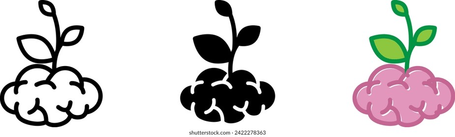 Growth mindset icon , Vector illustration
