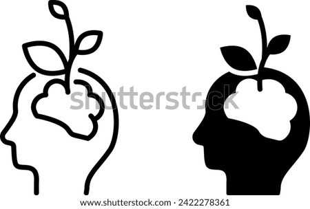 Growth mindset icon , Vector illustration
