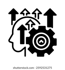 Growth Mindset line icon. Universal creative premium symbol. Vector sign icon logo template. Vector illustration