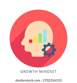 Icono de la mini ilustración de la mentalidad del crecimiento. Uso Para El Concepto Moderno, Impresión, Ui, Ux Kit, Web Y Desarrollo De App. Vector Relacionado Con Finanzas De Negocios, Administración Y Más
