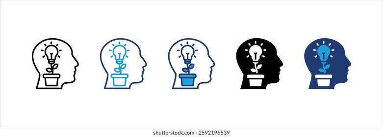 Growth Mindset Multi Style Icon Set