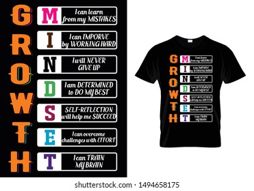 Growth Mindset T shirt Vector