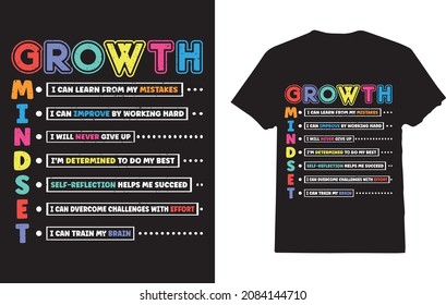 Growth Mindset t-shirt for man and woman 
