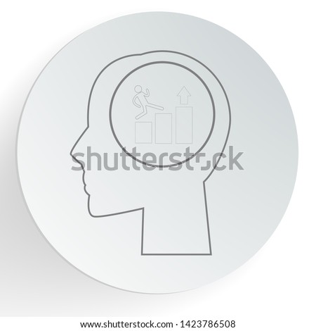 Growth Mindset vector line icon. Creative mindset concept. Web design, apps, software and print usage.