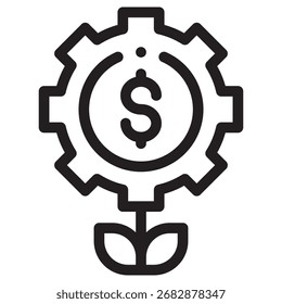 Icono moderno del Vector del crecimiento – Plantilla mínima del símbolo de la ilustración para el diseño móvil del UI del App del Web