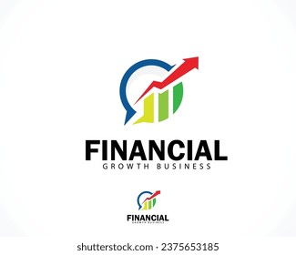 growth money logo creative financial up symbol arrow icon concept investment consult business