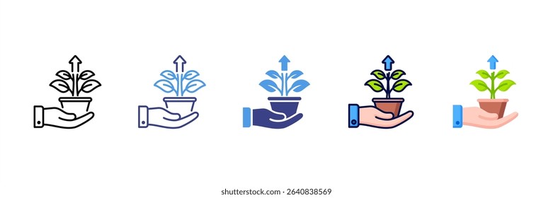Growth Multi Style Icon Set