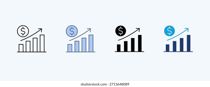 Growth Multiple Icon Illustration Vector