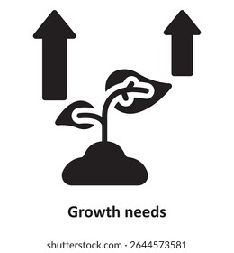 Growth needs Vector Icon which can easily modify or edit
