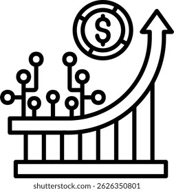 Crecimiento Nuevo diseño creativo de iconos vectoriales
