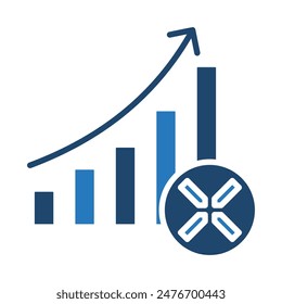 Ilustración vectorial de línea de iconos de crecimiento Nexus