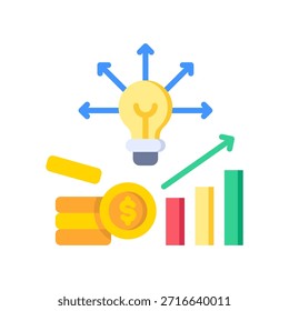 Icono de oportunidad de crecimiento Ilustración vectorial plana