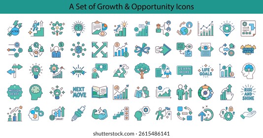 Growth and Opportunity Icons Set