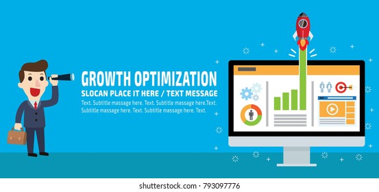 Growth optimization.
data-driven marketing. conversion management
business infographic elements icon concept
flat vector advert banner design presentation website template background illustration