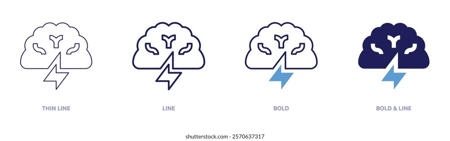 Growth optimization icon in 4 different styles. Thin Line, Line, Bold, and Bold Line. Duotone style. Editable stroke.