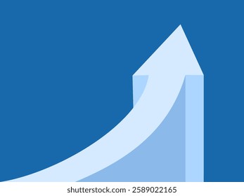 Growth path or growth arrow, business concept vector