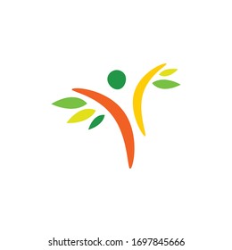 Growth people logo template vector icon design