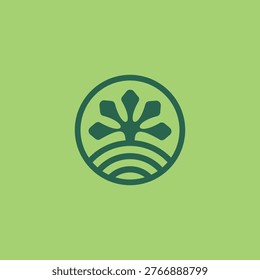 growth plant leaf logo. leaf icon dynamic green color nature