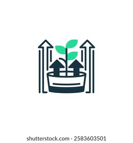 Growth Plant line icon. Universal creative premium symbol. Vector sign icon logo template. Vector illustration