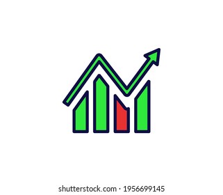 Growth premium line icon. Simple high quality pictogram. Modern outline style icons. Stroke vector illustration on a white background