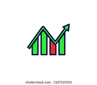 Growth premium line icon. Simple high quality pictogram. Modern outline style icons. Stroke vector illustration on a white background