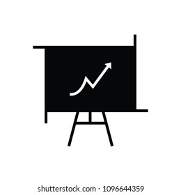 Growth Presentation Icon Black