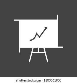 Growth Presentation Icon White