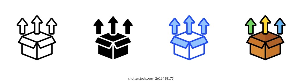 Growth Product Icon Set With Multiple Style Collection