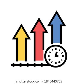 growth productivity color icon vector. growth productivity sign. isolated symbol illustration