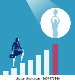 Growth in a professional career business vector illustration.