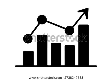 growth, progress, and financial success demonstrated by the increasing data chart 