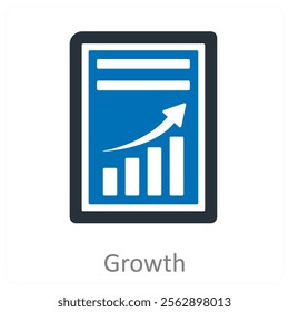 Growth and progress icon concept