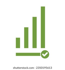 growth or progress icon symbol green color design, business concept vector for app, web, social media.