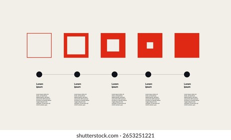 Growth and Progress Infographic Template with 5 stages. Editable Abstract eps10 Vector Illustration