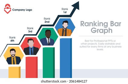 Growth Ranking Graph Of Employees Can Be Used In Many Different Ways To Show Progress At Different Levels. Best Suited For Presentations And Videos For Explanations. Colorful Diagram Look Professional