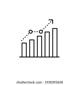 growth rate icon vector illustration. business line icon. isolated on white background