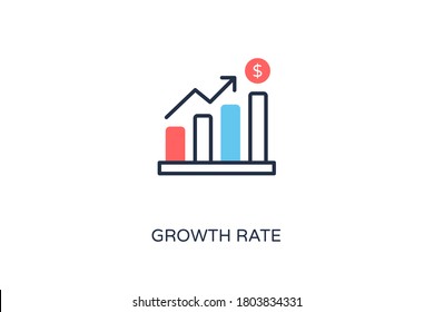 
Growth Rate icon in vector. Logotype