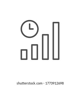 Growth rate line outline icon