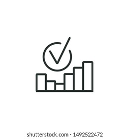 growth rate - minimal line web icon. simple vector illustration. concept for infographic, website or app.