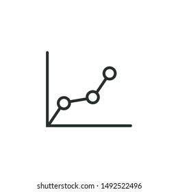 growth rate - minimal line web icon. simple vector illustration. concept for infographic, website or app.
