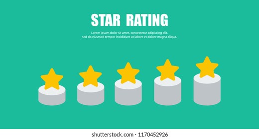 Growth rating in the form five stars for your design