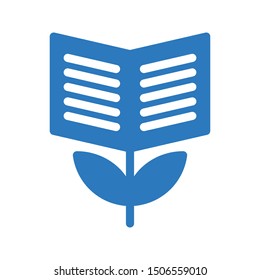 growth reading glyph colour vector icon