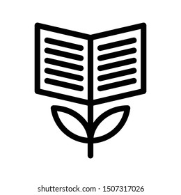 growth reading thin line vector icon